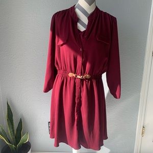 Burgundy dress